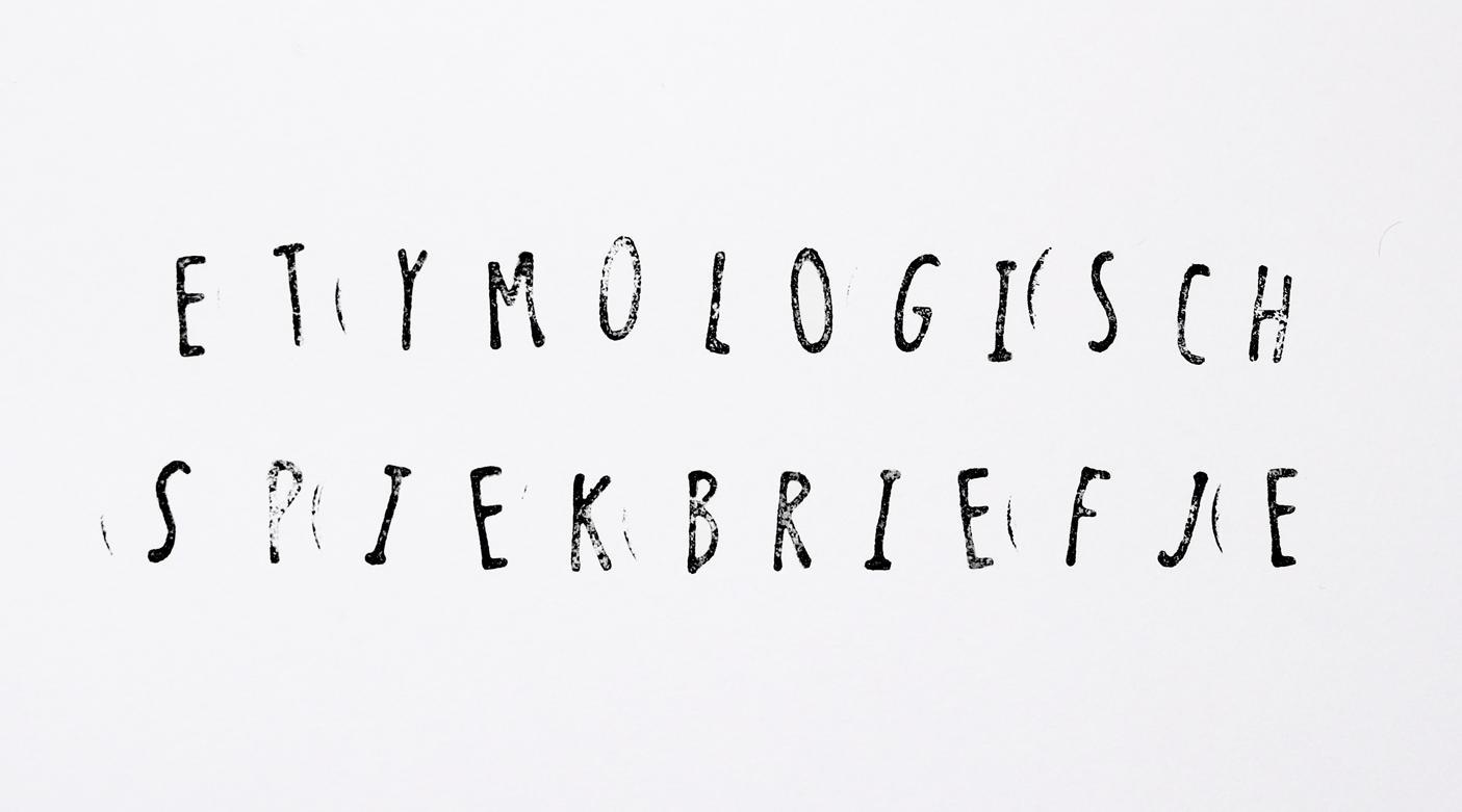 etymologisch spiekbriefje  (© Amber Peeters | dwars)