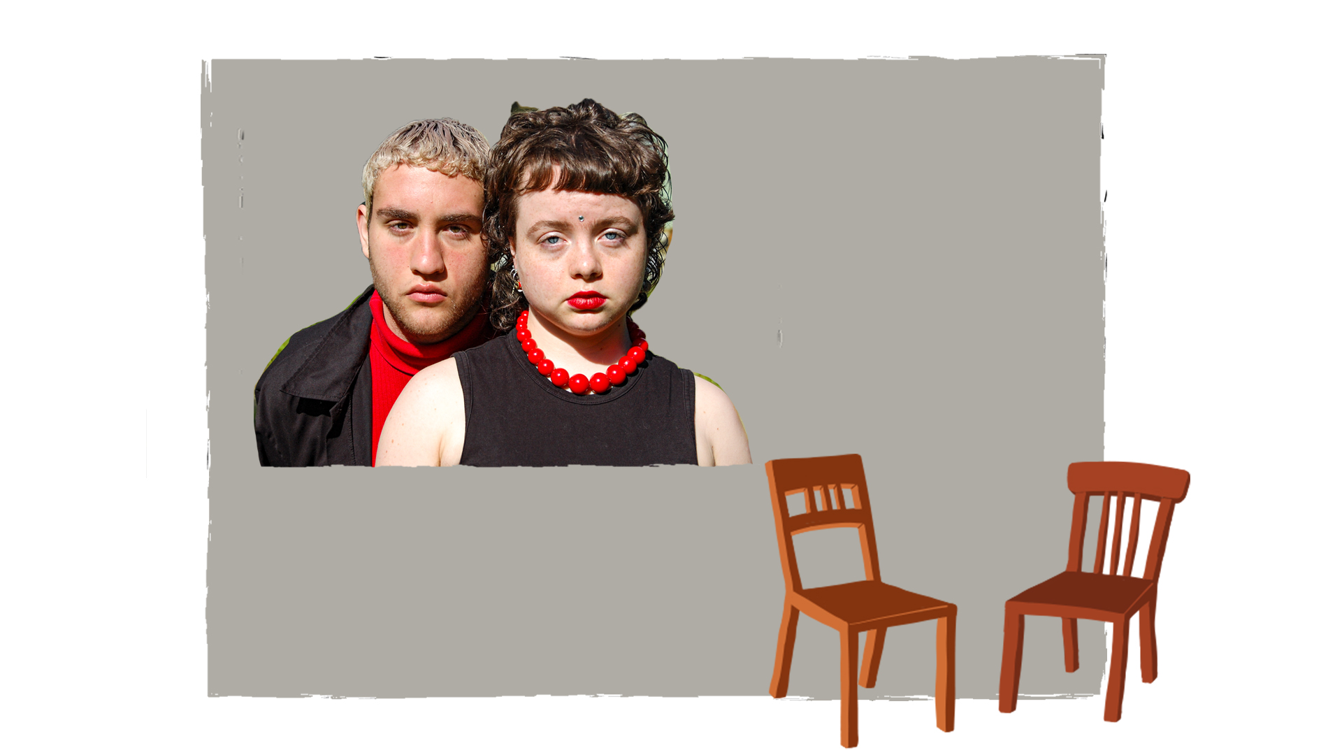  [TWEE PERFORMERS IN DE KOU GELATEN] (© [Mila de Jager & Hanne Colémont] | dwars) 