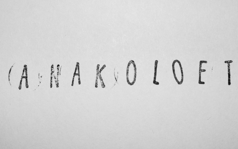 anakoloet (© Amber Peeters | dwars)