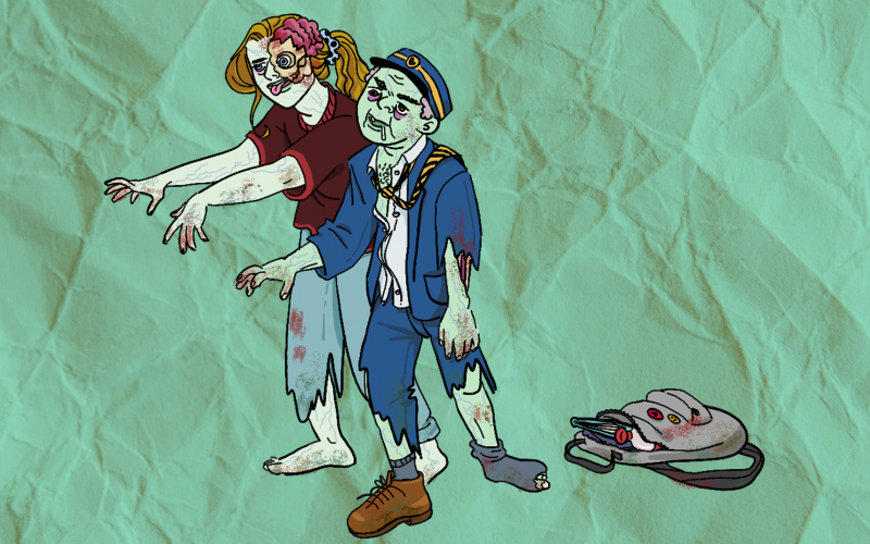 een paar zombies