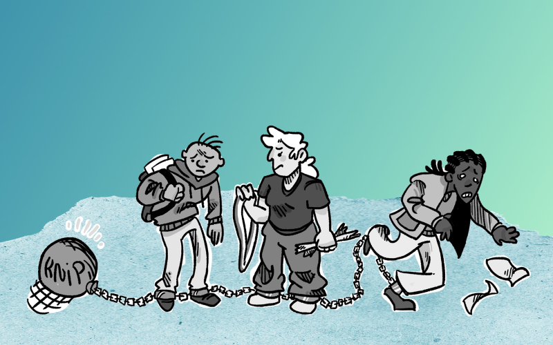  [DE STRIJD TEGEN DE EEUWIGE STUDENT] (© [Ezri Hofstede] | dwars) 