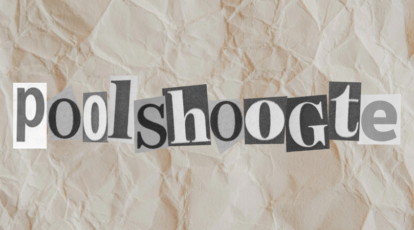 poolshoogte in krantenletters